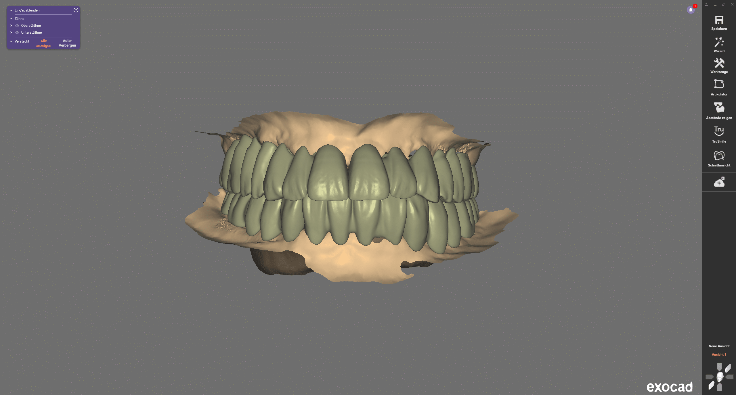 Fertige Arbeit frontal